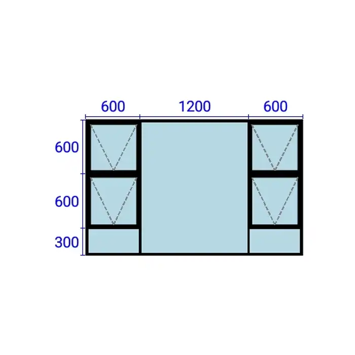 Aluminium Top Hung Window 2400 Wide x 1500 High Four Opening Sashes ...