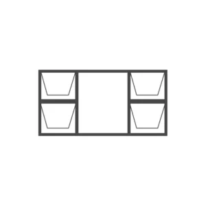 Aluminium Top Hung Window 2100x1200 (21DDT12)