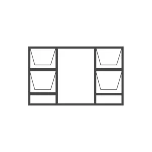 Aluminium Top Hung Window 2100x1500 (21DDT15)