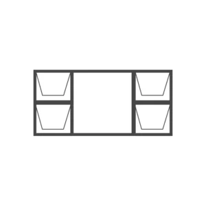 Aluminium Top Hung Window 2400x1200 (24DDT12)