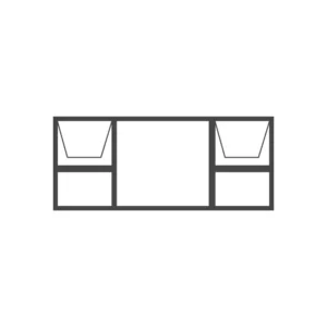 Aluminium Top Hung Window 2400x900 (24DT9)