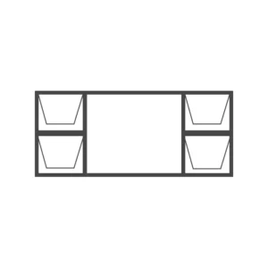 Aluminium Top Hung Window 2700x1200 (27DDT12)