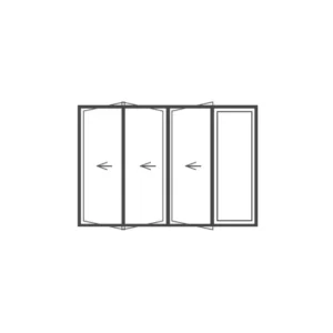 Aluminium Sliding Folding Door 1800x2100 (SFD183)