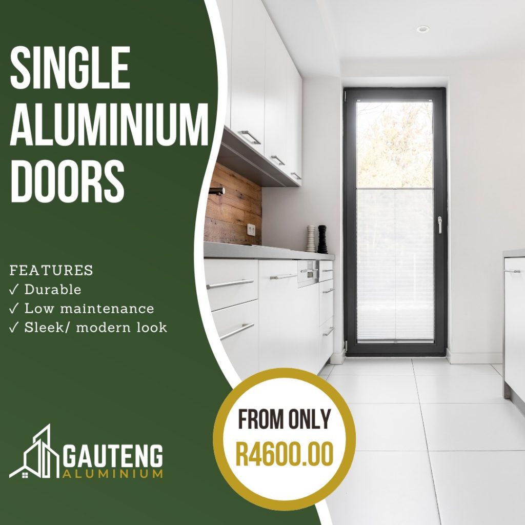 single aluminium doors